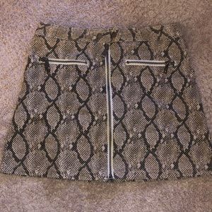 She + Sky Snakeskin Mini Skirt - Medium